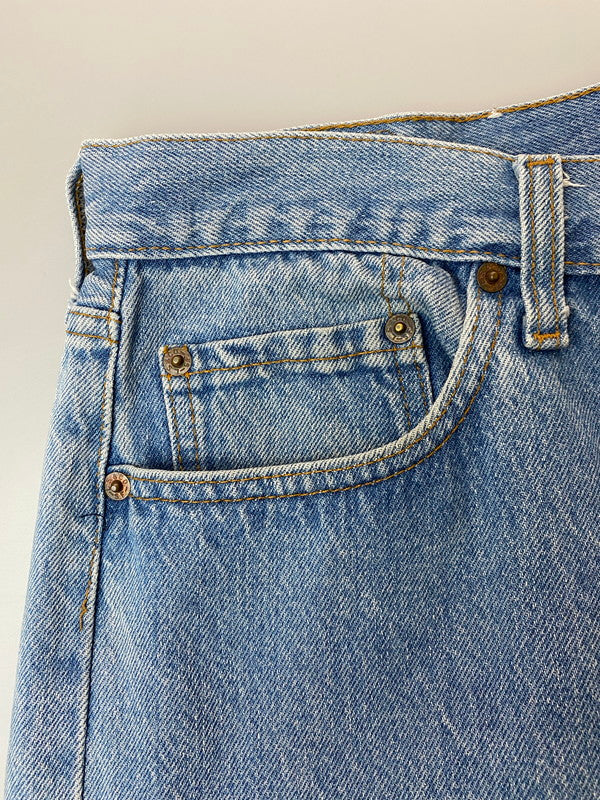 【現状渡し品】【メンズ】 Levi's リーバイス 524刻印 脇割 スモールE ボタンフライ デニムパンツ 501-0113 デニムパンツ ジーンズ メンズ ボトムス ジーパン 157-250624-em-25-min サイズ：38×32 カラー：インディゴブルー 万代Net店