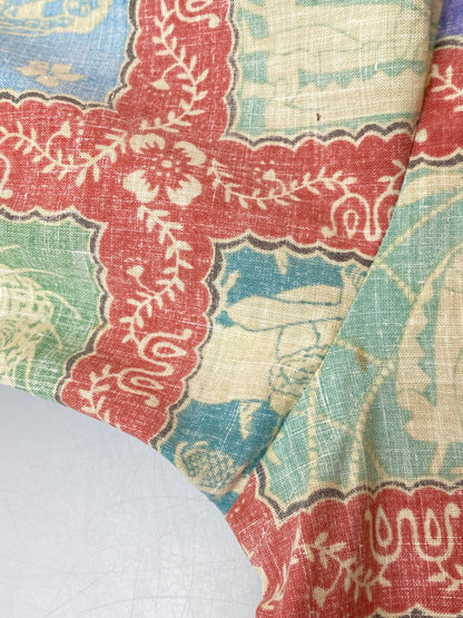 【中古品】【メンズ】 SUN SURF サンサーフ COTTON MULTI LS ALOHA SHIRT コットン マルチ 長そで アロハシャツ メンズ トップス ヴィンテージ 145-250624-em-08-min サイズ：ｍ カラー：レッド系（マルチカラー） 万代Net店