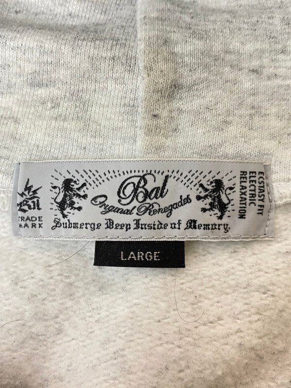 【中古品】【メンズ】 BAL バル TEISKELION HOODIE トリスケリオン フーディー メンズ トップス パーカー 142-250624-em-09-min サイズ：L カラー：ライトグレー 万代Net店