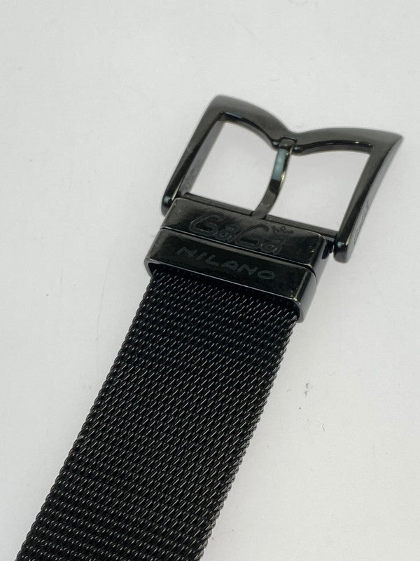 【中古品】【メンズ/レディース】 Gaga Milano ガガ・ミラノ 5082.1 マヌアーレ スリム 46 クォーツ時計 197-250821-yn-19-min カラー：ブラック 万代Net店