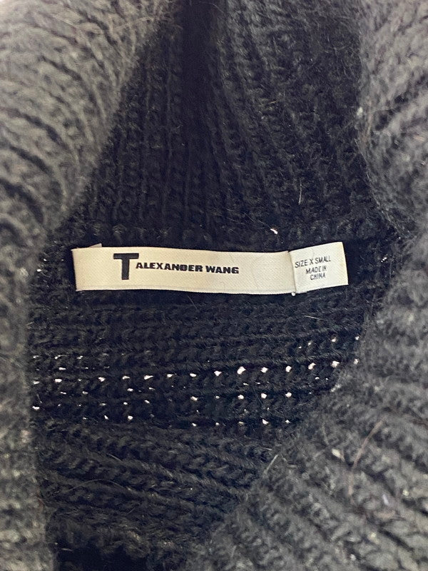 【中古品】【メンズ】 T ALEXANDER WANG ティーバイアレキサンダーワン タートルネックローゲージ ニット トップス 141-250626-jt-03-min サイズ：XS カラー：ブラック 万代Net店