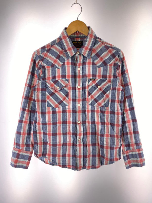 【中古品】【メンズ】 UES ウエス WEAR WELL WESTERN SHIRT ウエア ウィル ウェスタン シャツ トップス 145-250626-jt-13-min サイズ：1 カラー：ネイビー/レッド 万代Net店
