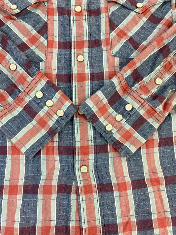 【中古品】【メンズ】 UES ウエス WEAR WELL WESTERN SHIRT ウエア ウィル ウェスタン シャツ トップス 145-250626-jt-13-min サイズ：1 カラー：ネイビー/レッド 万代Net店