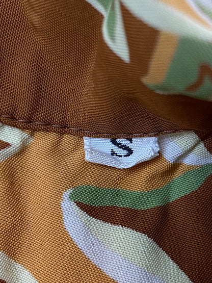 【中古品】【メンズ】 THE FLAT HEAD ザフラットヘッド ALOHA SHIRT PALMS LABEL アロハシャツ ハワイアンシャツ メンズ 半袖 トップス 145-250627-em-22-min サイズ：S カラー：ブラウン系 万代Net店