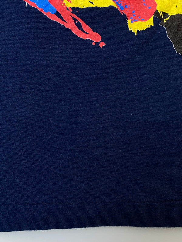 【中古品】【メンズ】 COMTEC コムテック 90S ART TEE 90年代 アート Tシャツ メンズ トップス 半袖 146-250627-em-29-min サイズ：L カラー：ネイビー 万代Net店