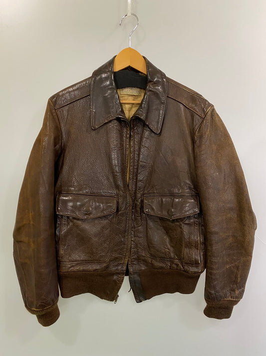 【現状渡し品】【メンズ】 CALIFORNIAN PONY HIDE カリフォルニアン ホース ハイド 50S LEATHER JACKET レザー ジャケット 50年代 メンズ アウター ヴィンテージ 146-250627-em-12-min カラー：ブラウン 万代Net店