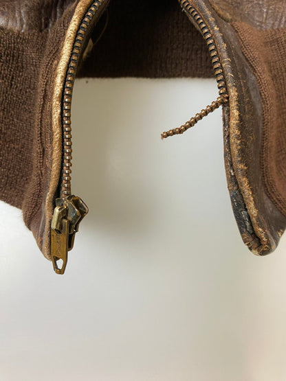 【現状渡し品】【メンズ】 CALIFORNIAN PONY HIDE カリフォルニアン ホース ハイド 50S LEATHER JACKET レザー ジャケット 50年代 メンズ アウター ヴィンテージ 146-250627-em-12-min カラー：ブラウン 万代Net店