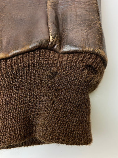 【現状渡し品】【メンズ】 CALIFORNIAN PONY HIDE カリフォルニアン ホース ハイド 50S LEATHER JACKET レザー ジャケット 50年代 メンズ アウター ヴィンテージ 146-250627-em-12-min カラー：ブラウン 万代Net店