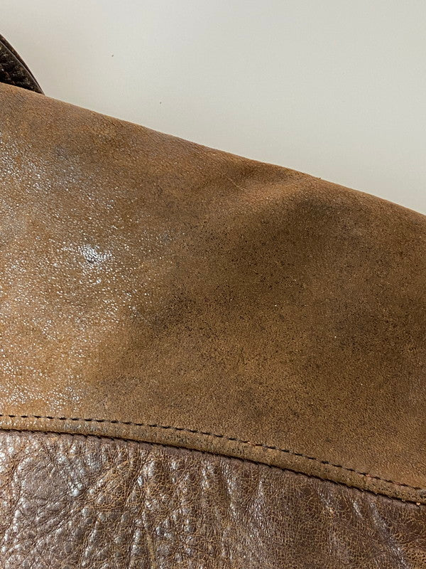 【現状渡し品】【メンズ】 CALIFORNIAN PONY HIDE カリフォルニアン ホース ハイド 50S LEATHER JACKET レザー ジャケット 50年代 メンズ アウター ヴィンテージ 146-250627-em-12-min カラー：ブラウン 万代Net店