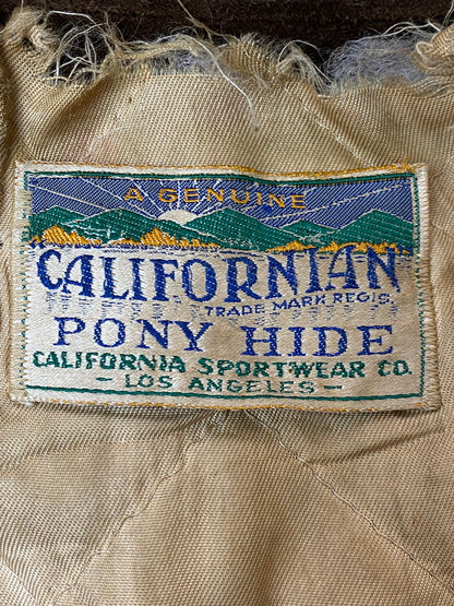 【現状渡し品】【メンズ】 CALIFORNIAN PONY HIDE カリフォルニアン ホース ハイド 50S LEATHER JACKET レザー ジャケット 50年代 メンズ アウター ヴィンテージ 146-250627-em-12-min カラー：ブラウン 万代Net店