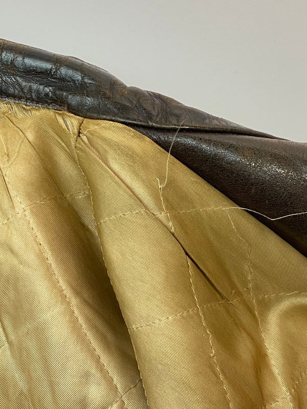 【現状渡し品】【メンズ】 CALIFORNIAN PONY HIDE カリフォルニアン ホース ハイド 50S LEATHER JACKET レザー ジャケット 50年代 メンズ アウター ヴィンテージ 146-250627-em-12-min カラー：ブラウン 万代Net店