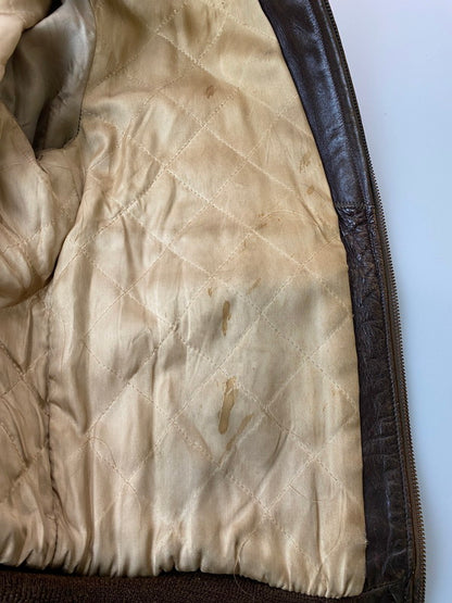 【現状渡し品】【メンズ】 CALIFORNIAN PONY HIDE カリフォルニアン ホース ハイド 50S LEATHER JACKET レザー ジャケット 50年代 メンズ アウター ヴィンテージ 146-250627-em-12-min カラー：ブラウン 万代Net店