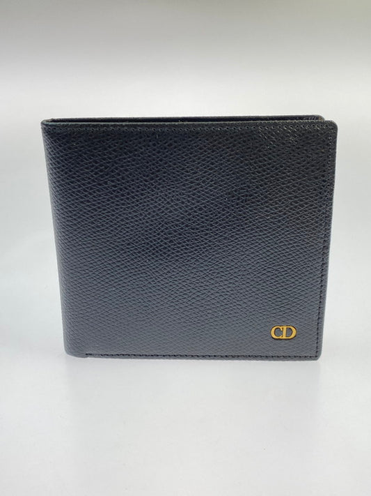 【LIFTる。景品】【中古品】【メンズ】 Christian Dior クリスチャンディオール 二つ折財布 財布 181-250627-jt-01-min カラー：ブラック 万代Net店