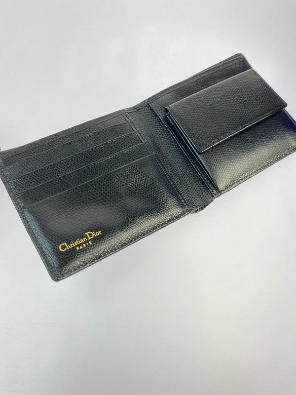 【LIFTる。景品】【中古品】【メンズ】 Christian Dior クリスチャンディオール 二つ折財布 財布 181-250627-jt-01-min カラー：ブラック 万代Net店