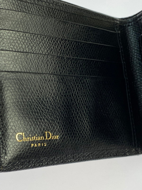 【LIFTる。景品】【中古品】【メンズ】 Christian Dior クリスチャンディオール 二つ折財布 財布 181-250627-jt-01-min カラー：ブラック 万代Net店