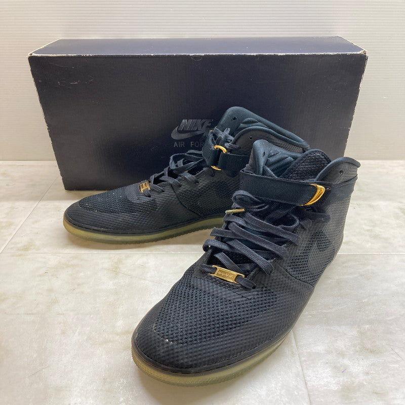 【中古品】【メンズ】 NIKE ナイキ 748280-001 AIR FORCE 1 CMFT LUX エアフォースワン スニーカー シューズ 靴 160-250705-cn-13-min サイズ：28.0cm カラー：BLACK/BLACK METALLIC GOLD 万代Net店