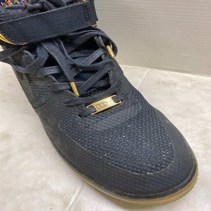 【中古品】【メンズ】 NIKE ナイキ 748280-001 AIR FORCE 1 CMFT LUX エアフォースワン スニーカー シューズ 靴 160-250705-cn-13-min サイズ：28.0cm カラー：BLACK/BLACK METALLIC GOLD 万代Net店