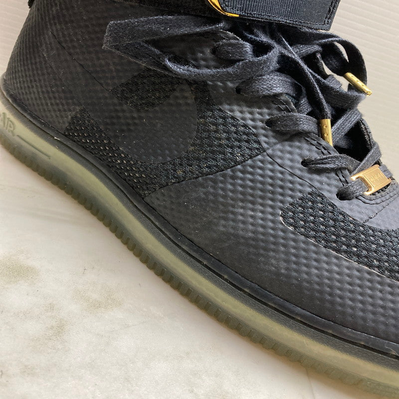 【中古品】【メンズ】 NIKE ナイキ 748280-001 AIR FORCE 1 CMFT LUX エアフォースワン スニーカー シューズ 靴 160-250705-cn-13-min サイズ：28.0cm カラー：BLACK/BLACK METALLIC GOLD 万代Net店