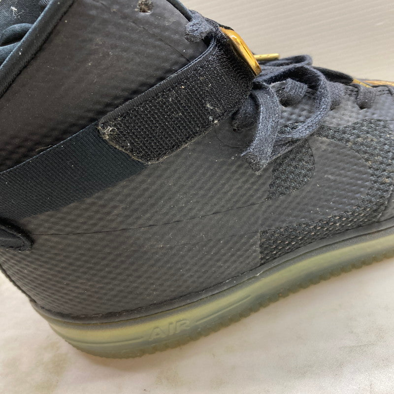 【中古品】【メンズ】 NIKE ナイキ 748280-001 AIR FORCE 1 CMFT LUX エアフォースワン スニーカー シューズ 靴 160-250705-cn-13-min サイズ：28.0cm カラー：BLACK/BLACK METALLIC GOLD 万代Net店