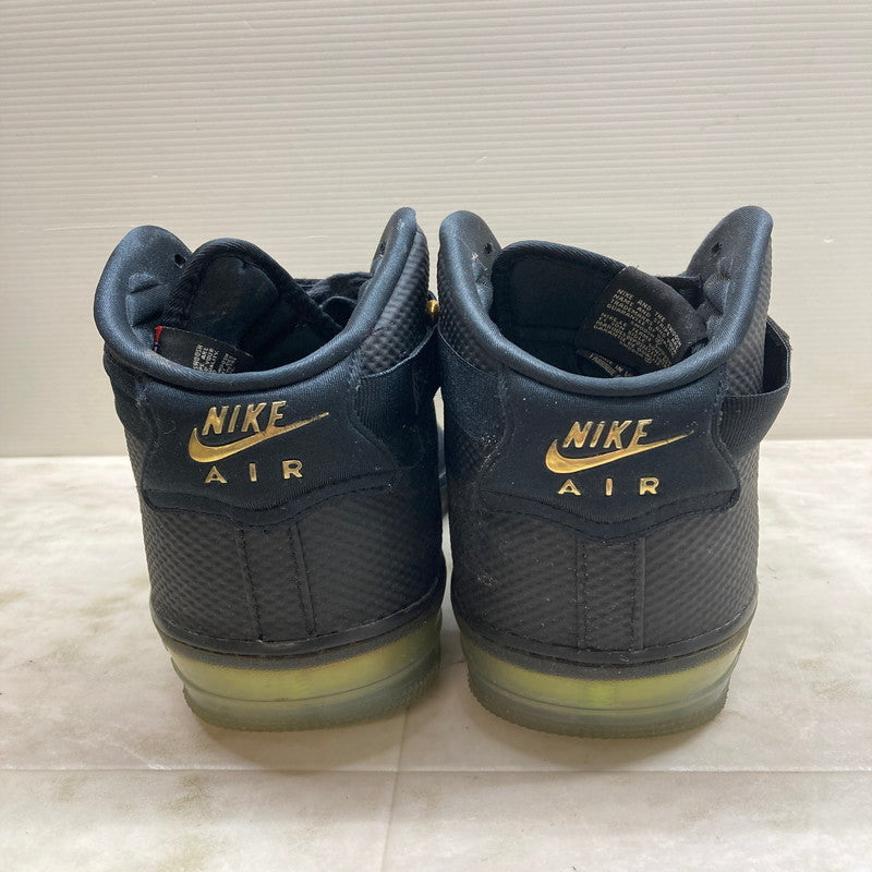 【中古品】【メンズ】 NIKE ナイキ 748280-001 AIR FORCE 1 CMFT LUX エアフォースワン スニーカー シューズ 靴 160-250705-cn-13-min サイズ：28.0cm カラー：BLACK/BLACK METALLIC GOLD 万代Net店