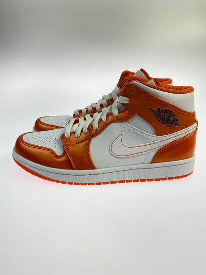 【中古美品】【メンズ】 NIKE ナイキ AIR JORDAN MID DM3531-800 ナイキ エアジョーダン1 ミッド スニーカー メンズ 靴 160-250629-em-07-min サイズ：25.5cm カラー：ORANGE WHITE 万代Net店