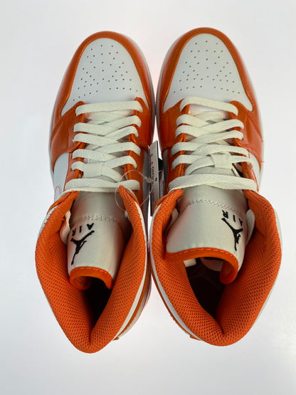 【中古美品】【メンズ】 NIKE ナイキ AIR JORDAN MID DM3531-800 ナイキ エアジョーダン1 ミッド スニーカー メンズ 靴 160-250629-em-07-min サイズ：25.5cm カラー：ORANGE WHITE 万代Net店