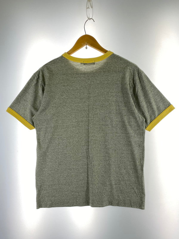 【中古品】【メンズ】 A BATHING APE アベイシングエイプ LOGO PRINT RINGER T-SHIRT ロゴ プリント リンガー Tシャツ メンズ トップス 半袖 142-250629-em-25-min サイズ：M カラー：グレー 万代Net店