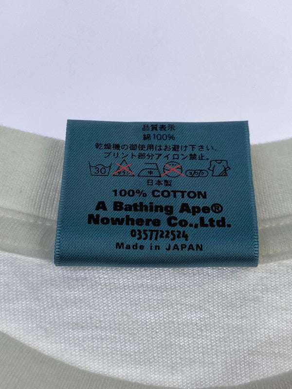【中古品】【メンズ】 A BATHING APE アベイシングエイプ BABY MILO VS PUFFY T-SHIRT ベイビー マイロ ベイビー マイロ VS パフィー Tシャツ メンズ トップス 半袖 コラボ プリント 142-250629-em-22-min サイズ：S カラー：ホワイト 万代Net店