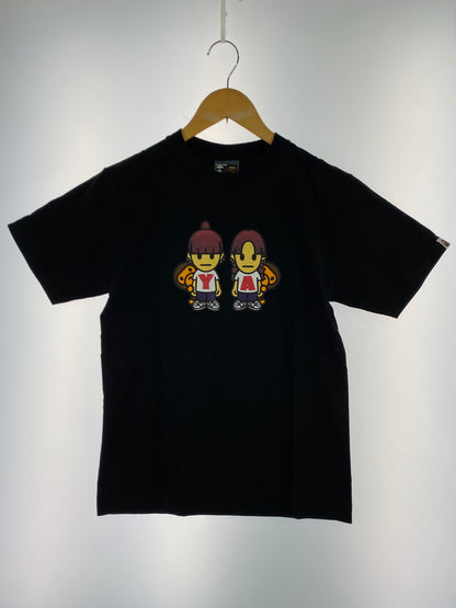 【中古品】【メンズ】 A BATHING APE アベイシングエイプ BABY MILO VS PUFFY T-SHIRT ベイビー マイロ ベイビー マイロ VS パフィー Tシャツ メンズ トップス 半袖 コラボ プリント 142-250629-em-27-min サイズ：S カラー：ブラック 万代Net店