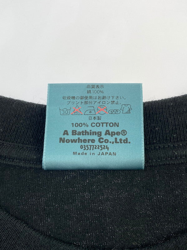 【中古品】【メンズ】 A BATHING APE アベイシングエイプ BABY MILO VS PUFFY T-SHIRT ベイビー マイロ ベイビー マイロ VS パフィー Tシャツ メンズ トップス 半袖 コラボ プリント 142-250629-em-27-min サイズ：S カラー：ブラック 万代Net店