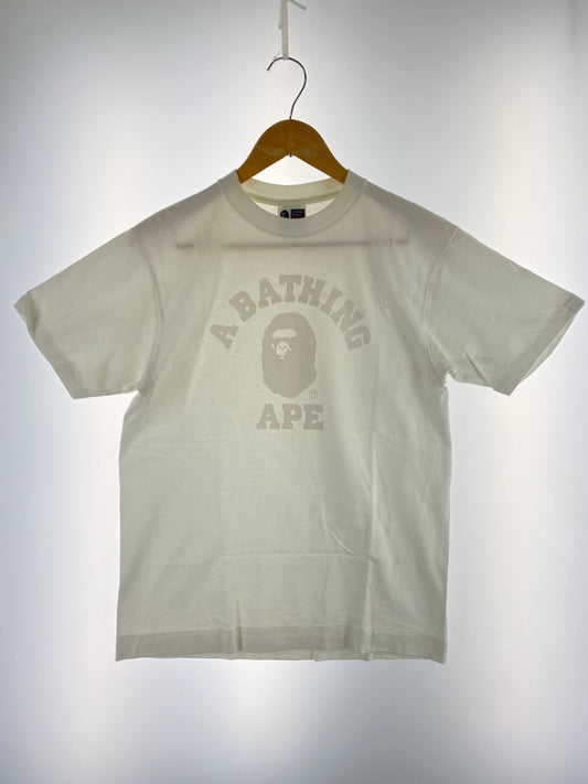 【中古品】【メンズ】 A BATHING APE アベイシングエイプ WHITE LOGO PRINT T-SHIRT ホワイト ロゴ プリント Tシャツ メンズ トップス 半袖 142-250629-em-23-min サイズ：M カラー：ホワイト 万代Net店