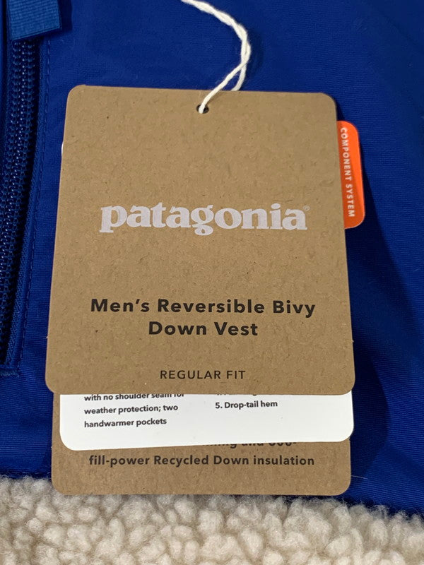 【中古美品】【メンズ】 patagonia パタゴニア 27588FA20 REVERSIBLE BIVY DOWN VEST リバーシブルダウンベスト 144-250630-ks-12-min サイズ：S カラー：ブルー/ネイビー/ベージュ系 万代Net店