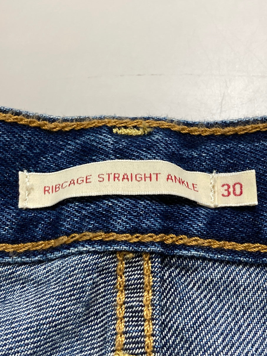 【中古美品】【メンズ】 Levi's リーバイス 72693-0089 RIBCAGE STRAIGHT ANKLE NOE DOWN デニムパンツ ボトムス 158-250628-AS-25-min サイズ：W30 カラー：インディゴ 万代Net店