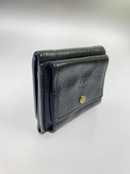 【中古品】【メンズ/レディース】 IL BISONTE イルビゾンテ トリフォルドウォレット 三つ折り財布 メンズ レディース 小物 200-250701-em-18-min カラー：ブラック 万代Net店