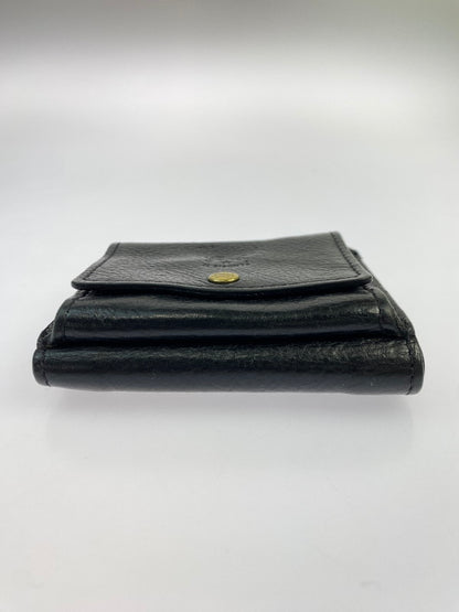 【中古品】【メンズ/レディース】 IL BISONTE イルビゾンテ トリフォルドウォレット 三つ折り財布 メンズ レディース 小物 200-250701-em-18-min カラー：ブラック 万代Net店