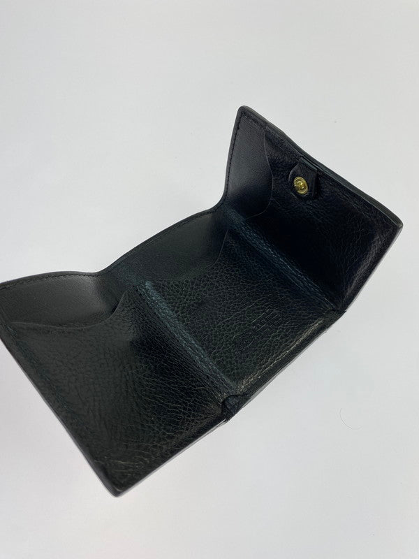 【中古品】【メンズ/レディース】 IL BISONTE イルビゾンテ トリフォルドウォレット 三つ折り財布 メンズ レディース 小物 200-250701-em-18-min カラー：ブラック 万代Net店
