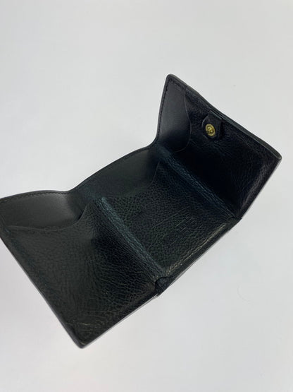 【中古品】【メンズ/レディース】 IL BISONTE イルビゾンテ トリフォルドウォレット 三つ折り財布 メンズ レディース 小物 200-250701-em-18-min カラー：ブラック 万代Net店