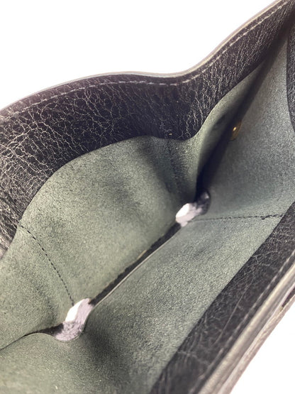 【中古品】【メンズ/レディース】 IL BISONTE イルビゾンテ トリフォルドウォレット 三つ折り財布 メンズ レディース 小物 200-250701-em-18-min カラー：ブラック 万代Net店