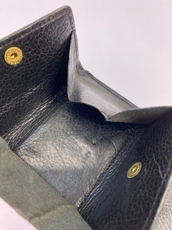 【中古品】【メンズ/レディース】 IL BISONTE イルビゾンテ トリフォルドウォレット 三つ折り財布 メンズ レディース 小物 200-250701-em-18-min カラー：ブラック 万代Net店