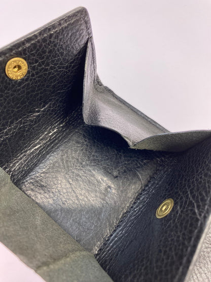 【中古品】【メンズ/レディース】 IL BISONTE イルビゾンテ トリフォルドウォレット 三つ折り財布 メンズ レディース 小物 200-250701-em-18-min カラー：ブラック 万代Net店