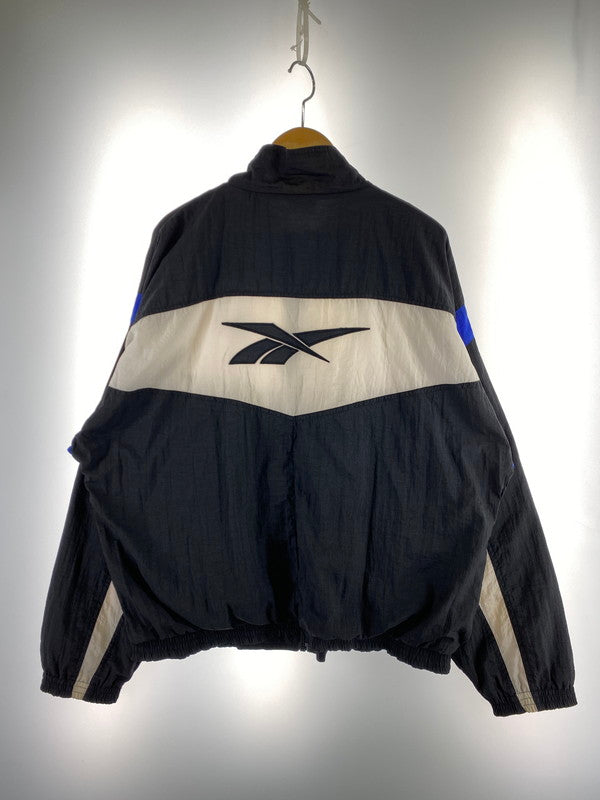 【中古品】【メンズ】 Reebok リーボック 90S NYLON JACKET ナイロンジャケット 146-250630-ks-05-min サイズ：L カラー：ブラック /ホワイト 万代Net店