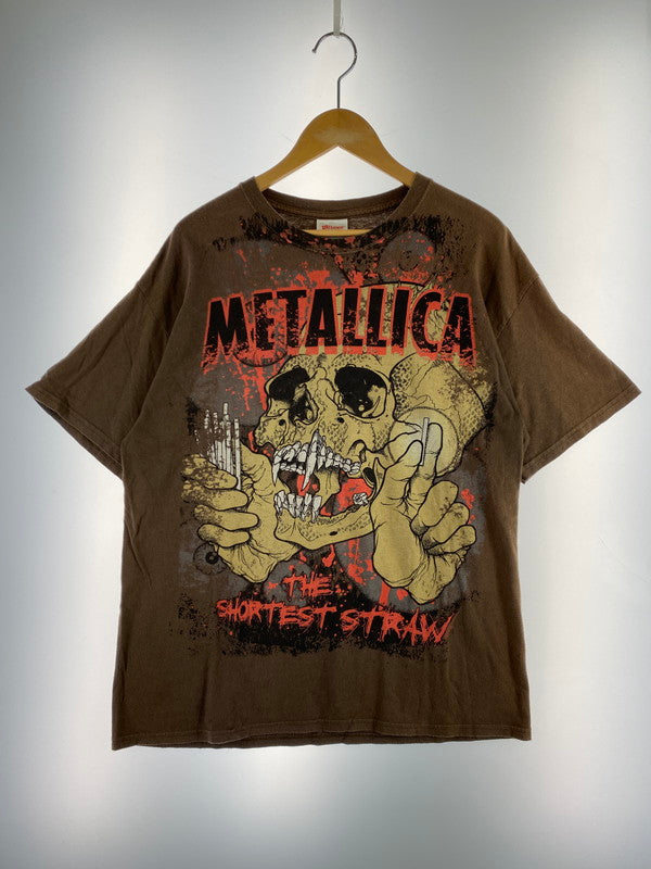 【中古品】【メンズ】 METALLICA メタリカ 00S THE SHORTEST STRAW TEE Tシャツ トップス 146-250630-ks-03-min サイズ：L カラー：ブラウン 万代Net店