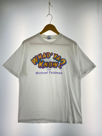 【中古品】【メンズ】 WHAD'YA KNOW 90S AMERICAN COMEDY TEE Tシャツ トップス 146-250630-ks-02-min サイズ：L カラー：ホワイト 万代Net店