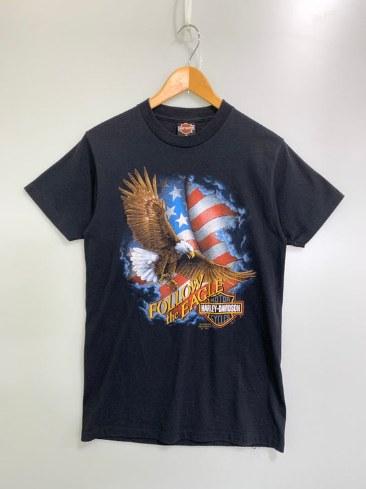 【中古品】【メンズ】 HARLEY DAVIDSON ハーレーダビッドソン 1991 3D EMBLEM TEE ショートスリーブ Tシャツ 半袖Tシャツ トップス 146-250628-yn-11-min サイズ：M カラー：ブラック 万代Net店