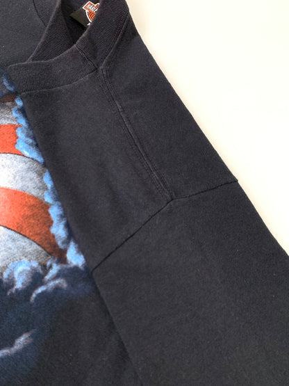 【中古品】【メンズ】 HARLEY DAVIDSON ハーレーダビッドソン 1991 3D EMBLEM TEE ショートスリーブ Tシャツ 半袖Tシャツ トップス 146-250628-yn-11-min サイズ：M カラー：ブラック 万代Net店