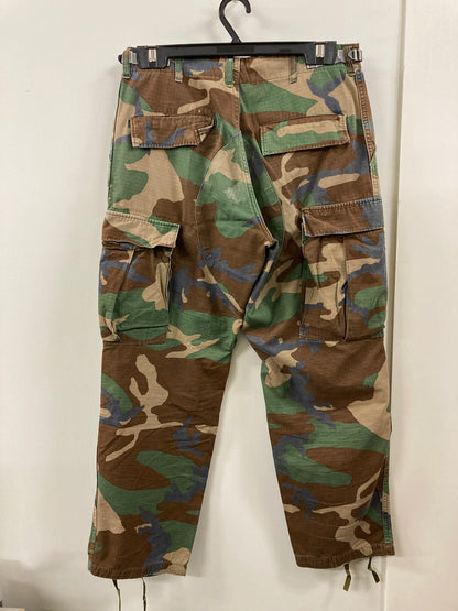 【現状渡し品】【メンズ】 U.S.ARMY ユーエスアーミー DLA100-85-C-0337 80'S WOODLAND CAMO M-65 FIELD PANTS フィールドパンツ ボトムス 157-250628-AS-19-min サイズ：W27×L31 カラー：カモフラージュ 万代Net店