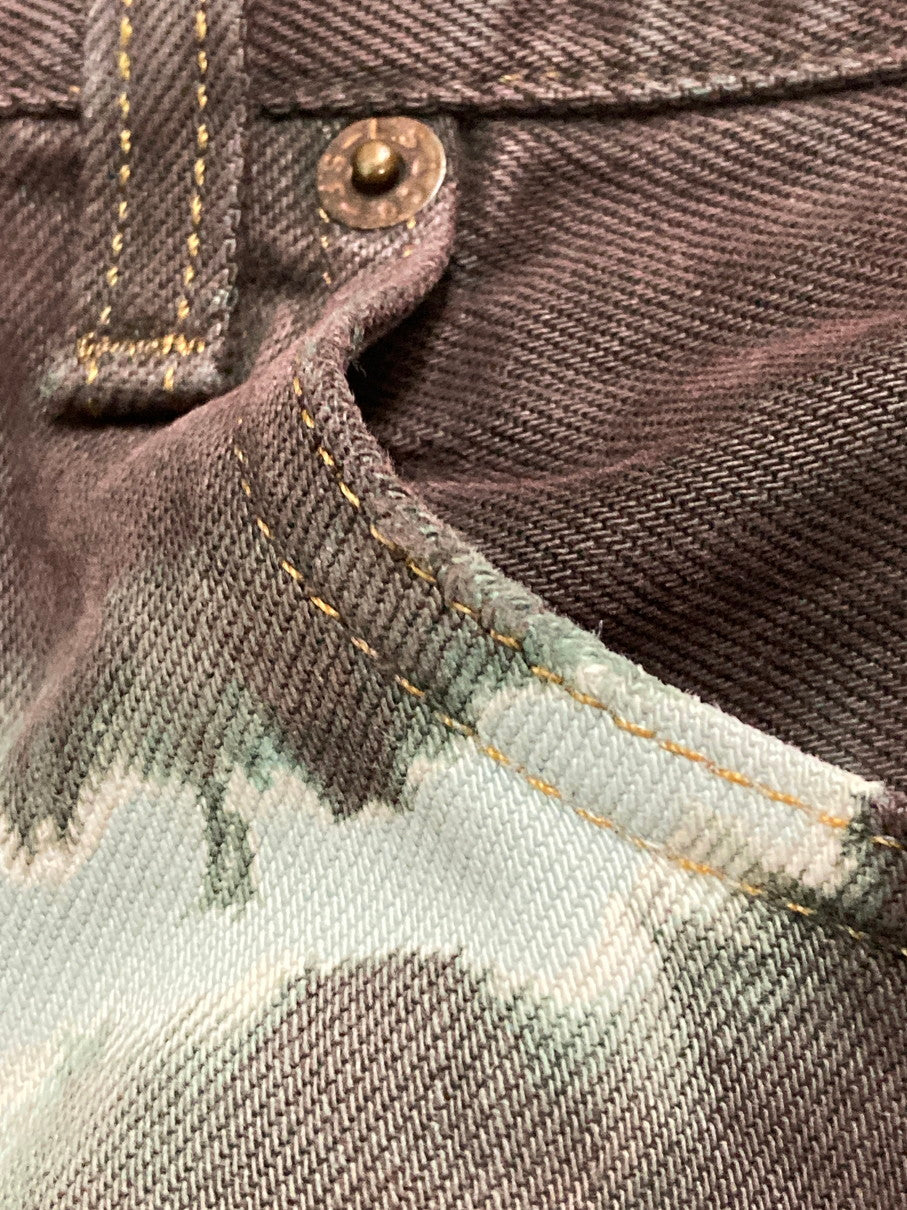 【中古品】【メンズ】 SOUTH2WEST サウスツーウエストエイト TIE-DYE HALF PANT ハーフパンツ ボトムス 151-250628-AS-8-min サイズ：M カラー：ブラウン系 万代Net店