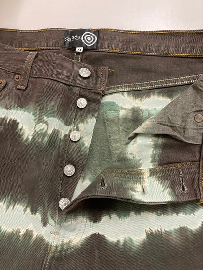 【中古品】【メンズ】 SOUTH2WEST サウスツーウエストエイト TIE-DYE HALF PANT ハーフパンツ ボトムス 151-250628-AS-8-min サイズ：M カラー：ブラウン系 万代Net店