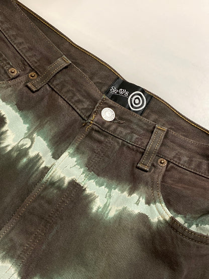 【中古品】【メンズ】 SOUTH2WEST サウスツーウエストエイト TIE-DYE HALF PANT ハーフパンツ ボトムス 151-250628-AS-8-min サイズ：M カラー：ブラウン系 万代Net店