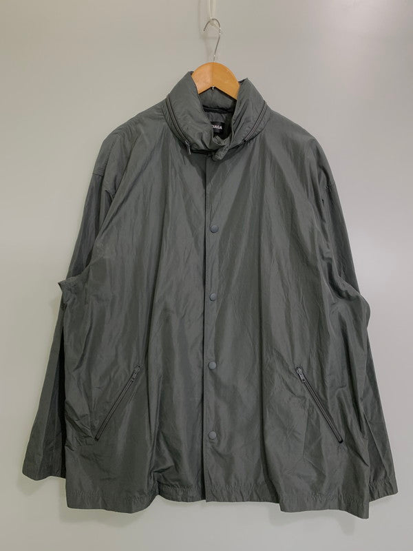 【中古品】【メンズ】 BALENCIAGA バレンシアガ UP57 2018 02247 NYLON LONG JACKET ナイロンロングジャケット 141-250630-ks-11-min サイズ：50 カラー：グレー 万代Net店